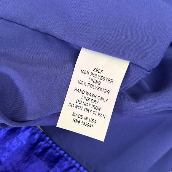 NWT Amanda Uprichard Laconia Blue Metallic Strappy Ruched Mini Dress size XS - Picture 11 of 12